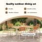 Preview: Garten Essgruppe 7 pcs Massives Teakholz und Edelstahl