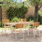 Preview: Garten Essgruppe 5 pcs Massives Teakholz und Edelstahl