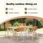 Preview: Garten Essgruppe 5 pcs Massives Teakholz und Edelstahl