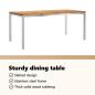 Preview: Garten Essgruppe 7 pcs Massives Teakholz und Edelstahl