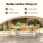 Preview: Garten Essgruppe 7 pcs Massives Teakholz und Edelstahl
