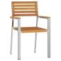 Preview: Stapelbare Gartenstühle 6 Stk 54.5x56x89 cm Massivholz Akazie, Stapelbare Gartenstühle 2 Stk Massivholz Akazie und Stahl, Stapelbare Gartenstühle 4 Stk Massivholz Akazie und Stahl