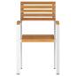 Preview: Stapelbare Gartenstühle 6 Stk 54.5x56x89 cm Massivholz Akazie, Stapelbare Gartenstühle 2 Stk Massivholz Akazie und Stahl, Stapelbare Gartenstühle 4 Stk Massivholz Akazie und Stahl