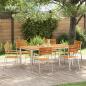 Preview: Gartenstuhl 6 pcs Massives Akazienholz und Edelstahl