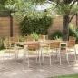 Preview: ARDEBO.de - Stapelbare Gartenstühle 8 stk 54,5x56x89 cm Massivholz Teak, Stapelbare Gartenstühle 4 stk Massivholz Teak und Stahl