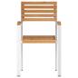 Preview: Stapelbare Gartenstühle 8 stk 54,5x56x89 cm Massivholz Teak, Stapelbare Gartenstühle 4 stk Massivholz Teak und Stahl