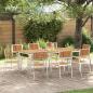 Preview: ARDEBO.de - Stapelbare Gartenstühle 8 Stück 54,5x56x87 cm Massivholz Akazie, Stapelbare Gartenstühle 4 Stück Massivholz Akazie und Metall