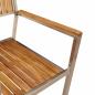 Preview: Stapelbare Gartenstühle 8 Stück 54,5x56x87 cm Massivholz Akazie, Stapelbare Gartenstühle 4 Stück Massivholz Akazie und Metall