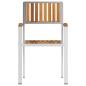 Preview: stapelbare Gartenstühle 8 Stück 54.5x56x87 cm Massivholz Teak, stapelbare Gartenstühle 4 Stück Massivholz Teak und Metall