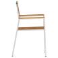 Preview: stapelbare Gartenstühle 8 Stück 54.5x56x87 cm Massivholz Teak, stapelbare Gartenstühle 4 Stück Massivholz Teak und Metall
