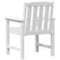 Preview: Garten Essstühle 4 Stück Weiß 65,5x55,5x88 cm HDPE, Garten Essstühle 2 Stück Weiß HDPE