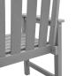 Preview: Garten-Essstühle 4 Stück Hellgrau 65,5x55,5x88 cm HDPE, Garten-Essstühle 2 Stück Hellgrau HDPE
