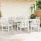 Preview: Garten-Essstühle 6 Teile Weiß 65,5x55,5x88 cm HDPE, Garten-Essstühle 2 Teile Weiß HDPE