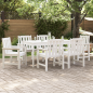 Preview: Garten-Essstühle 6 Teile Weiß 65,5x55,5x88 cm HDPE, Garten-Essstühle 2 Teile Weiß HDPE