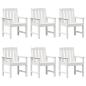 Preview: Garten-Essstühle 6 Teile Weiß 65,5x55,5x88 cm HDPE, Garten-Essstühle 2 Teile Weiß HDPE