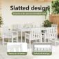 Preview: Garten-Essstühle 6 Teile Weiß 65,5x55,5x88 cm HDPE, Garten-Essstühle 2 Teile Weiß HDPE