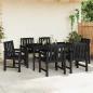 Preview: Garten-Essstühle 6 Stück Schwarz 65,5x55,5x88 cm HDPE, Garten-Essstühle 2 Stück Schwarz HDPE
