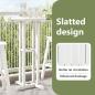 Preview: 3-teiliges Garten Bar Set Weiß HDPE, Bartisch Weiß 55x55x107 cm HDPE, Barhocker 2 Stück Weiß HDPE