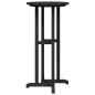 Preview: 3-teiliges Gartenbar Set Schwarz HDPE, Bartisch Schwarz 55x55x107 cm HDPE, Barhocker 2 Stück Schwarz HDPE