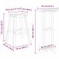 Preview: 3-teiliges Garten Bar Set Hellgrau HDPE, Bartisch Hellgrau 55x55x107 cm HDPE, Barhocker 2 Stück Hellgrau HDPE