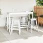 Preview: Garten Bar Set 4 pcs Weiß HDPE