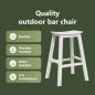 Preview: Garten Bar Set 4 pcs Weiß HDPE