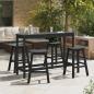 Preview: Garten Bar Set 4 pcs Schwarz HDPE