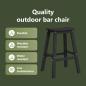 Preview: Garten Bar Set 4 pcs Schwarz HDPE