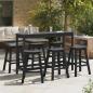 Preview: Garten Bar Set 6 pcs Schwarz HDPE