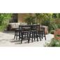 Preview: Garten Bar Set 6 pcs Schwarz HDPE