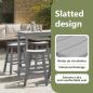 Preview: Garten Bar Set 6 pcs Hellgrau HDPE