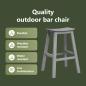 Preview: Garten Bar Set 6 pcs Hellgrau HDPE