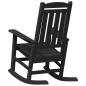 Preview: Garten Schaukelstühle 2 Stück Schwarz 70x92x107.5 cm HDPE, Garten Schaukelstuhl Schwarz 70x92x108 cm HDPE