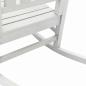 Preview: 3-teiliges Garten Loungeset Weiß HDPE, Garten Schaukelstuhl Weiß 70x92x108 cm HDPE, Adirondack Beistelltisch Weiß 38x38x45 cm HDPE