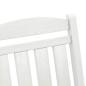 Preview: 3-teiliges Garten Loungeset Weiß HDPE, Garten Schaukelstuhl Weiß 70x92x108 cm HDPE, Adirondack Beistelltisch Weiß 38x38x45 cm HDPE