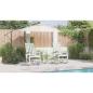 Preview: 3-teiliges Garten Loungeset Weiß HDPE, Garten Schaukelstuhl Weiß 70x92x108 cm HDPE, Adirondack Beistelltisch Weiß 38x38x45 cm HDPE