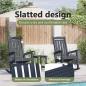 Preview: 3 Teile Garten Lounge Set Marineblau HDPE, Garten Schaukelstuhl Marineblau 70x92x108 cm HDPE, Adirondack Beistelltisch Marineblau 38x38x46 cm HDPE