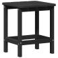 Preview: 3-teiliges Garten Lounge Set Schwarz HDPE, Schaukelstuhl Schwarz 70x92x108 cm HDPE, Adirondack Beistelltisch Schwarz 38x38x45 cm HDPE