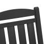 Preview: 3-teiliges Garten Lounge Set Schwarz HDPE, Schaukelstuhl Schwarz 70x92x108 cm HDPE, Adirondack Beistelltisch Schwarz 38x38x45 cm HDPE
