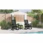 Preview: 3-teiliges Garten Lounge Set Schwarz HDPE, Schaukelstuhl Schwarz 70x92x108 cm HDPE, Adirondack Beistelltisch Schwarz 38x38x45 cm HDPE