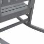 Preview: 3 teiliges Garten Lounge Set Hellgrau HDPE, Garten Schaukelstuhl Hellgrau 70x92x108 cm HDPE, Adirondack Beistelltisch Hellgrau 38x38x45 cm HDPE