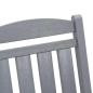 Preview: 3 teiliges Garten Lounge Set Hellgrau HDPE, Garten Schaukelstuhl Hellgrau 70x92x108 cm HDPE, Adirondack Beistelltisch Hellgrau 38x38x45 cm HDPE