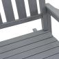 Preview: 3 teiliges Garten Lounge Set Hellgrau HDPE, Garten Schaukelstuhl Hellgrau 70x92x108 cm HDPE, Adirondack Beistelltisch Hellgrau 38x38x45 cm HDPE