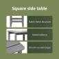 Preview: 3 teiliges Garten Lounge Set Hellgrau HDPE, Garten Schaukelstuhl Hellgrau 70x92x108 cm HDPE, Adirondack Beistelltisch Hellgrau 38x38x45 cm HDPE