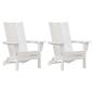 Preview: Faltbare Adirondack-Stühle 2 Stück Weiß 74.5x80.5x90 cm HDPE, Faltbarer Adirondack-Stuhl Weiß 74.5x80.5x90 cm HDPE