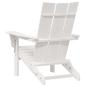 Preview: Faltbare Adirondack-Stühle 2 Stück Weiß 74.5x80.5x90 cm HDPE, Faltbarer Adirondack-Stuhl Weiß 74.5x80.5x90 cm HDPE