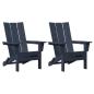 Preview: Faltbare Adirondack Stühle 2 Stück Marineblau 74.5x80.5x90 cm HDPE, Faltbarer Adirondack Stuhl Marineblau 74.5x80.5x90 cm HDPE