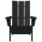 Preview: Faltbare Adirondack-Stühle 2 Stück Schwarz 74,5 x 80,5 x 90 cm HDPE, Faltbarer Adirondack-Stuhl Schwarz 74,5 x 80,5 x 90 cm HDPE