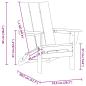 Preview: Faltbare Adirondack-Stühle 2 Stück Hellgrau 74.5x80.5x90 cm HDPE, Faltbarer Adirondack-Stuhl Hellgrau 74.5x80.5x90 cm HDPE