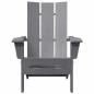 Preview: Faltbare Adirondack-Stühle 2 Stück Hellgrau 74.5x80.5x90 cm HDPE, Faltbarer Adirondack-Stuhl Hellgrau 74.5x80.5x90 cm HDPE